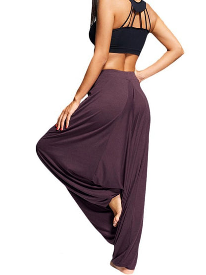 Tied Mid Waist Long Harem Pants