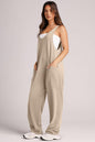 Wide Strap Jumpsuit with Pockets