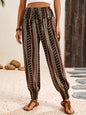 Tied Printed High Waist Pants