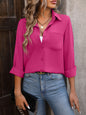 Button Up Collared Neck Long Sleeve Shirt