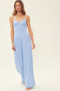 Idem Ditto Drawstring Back Sleeveless Wide Leg Jumpsuit