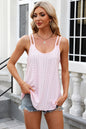 Eyelet Scoop Neck Spaghetti Strap Cami